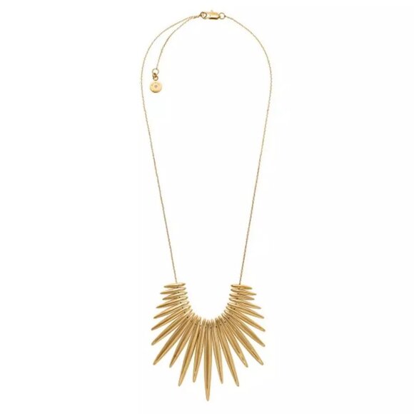 Michael Kors Gold tone Tribal Statement Pendant Necklace - Picture 1 of 9